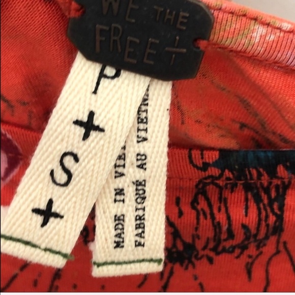 FREE PEOPLE/ Printed Birds Of Paradise Top - Picture 5 of 5